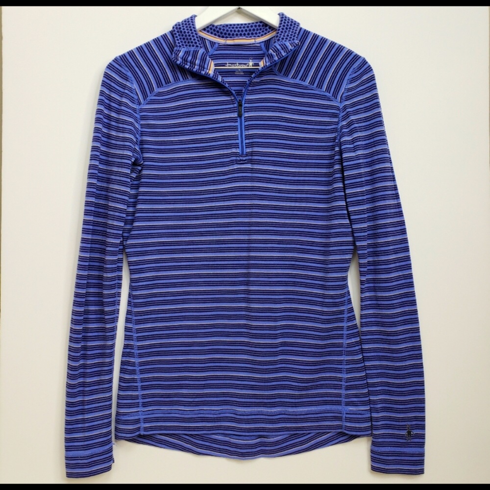 Smartwool Purple Wool 250 Base Layer Quarter Zip